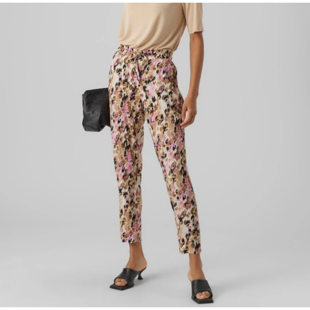 Vero Moda Water Color Floral Print Easy NE Loose Pants Women's Small